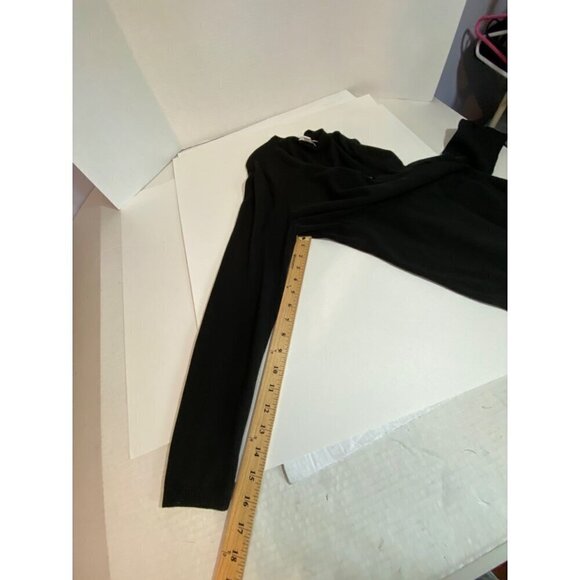 Charter Club Black Cardigan Knit Sweater One Button Closure Women’s Size PM - Picture 8 of 8